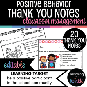 Positive Behavior Thank You Notes Product Thumbnail