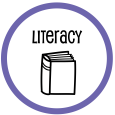 Literacy with a book image