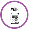 Math button with calculator image